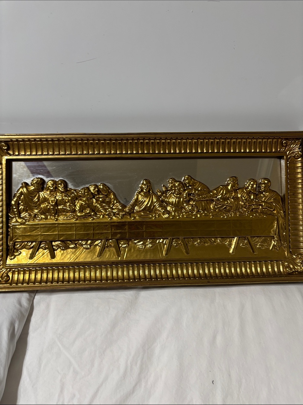 Home Interiors Gold Last Supper Mirrored Wall Plaque